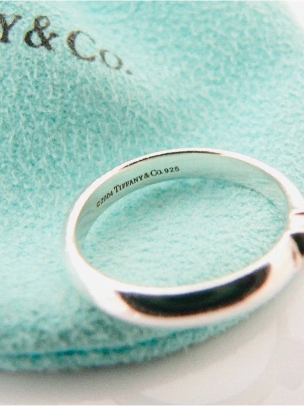 Vintage 2004 Tiffany & Co. Pink Tourmaline Sterling Silver Ring Sz 4.25